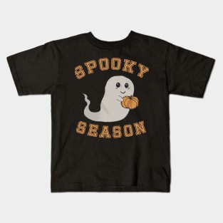 Spooky season cute ghost and pumpkin Kids T-Shirt